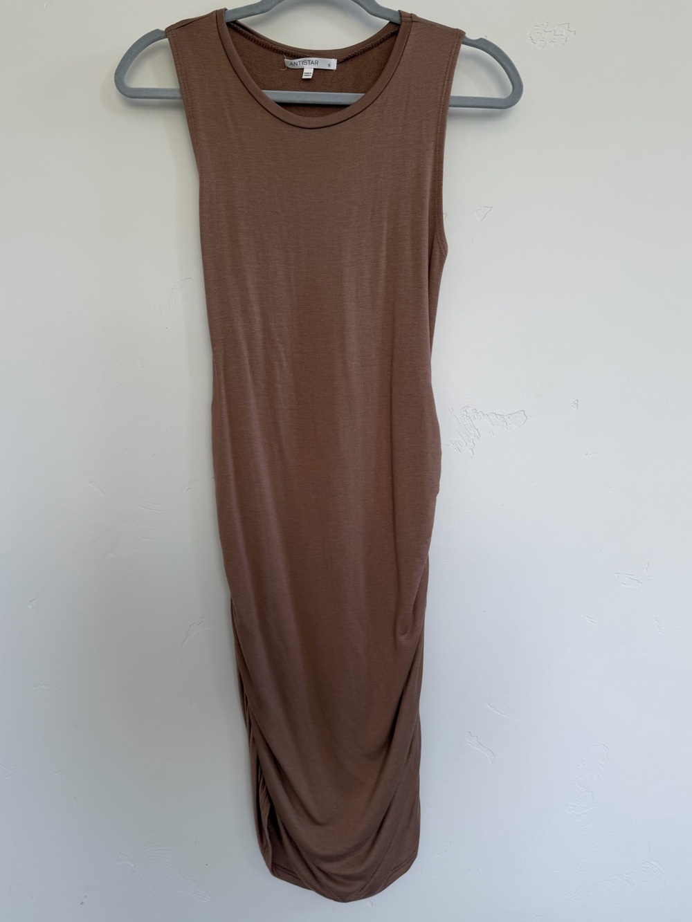 Anistar Ruched Side Midi Dress